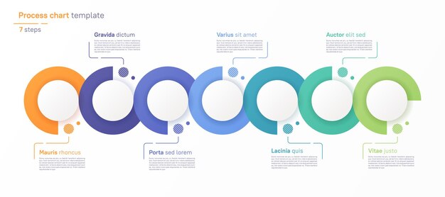 Vector vectorprocesdiagramontwerp moderne sjabloon voor het maken van infographics presentaties rapporten