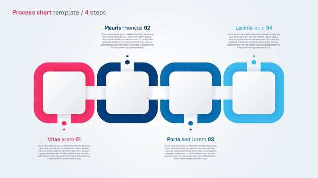 Vector vectorprocesdiagramontwerp moderne sjabloon voor het maken van infographics presentaties rapporten