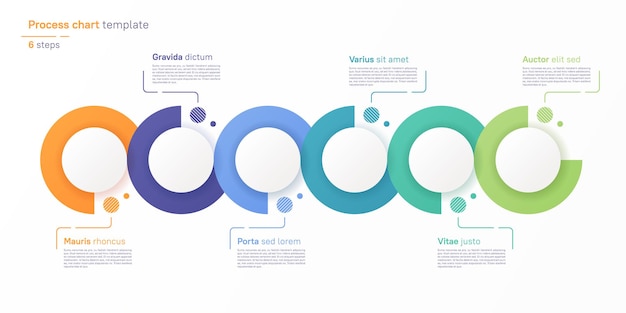 Vector vectorprocesdiagramontwerp moderne sjabloon voor het maken van infographics presentaties rapporten