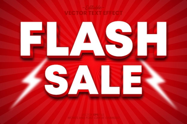 Vectorpromotie flash sale-teksteffect