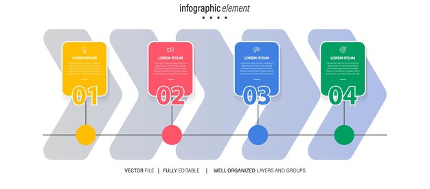 Vectorreeks bedrijfsinfographvectoren