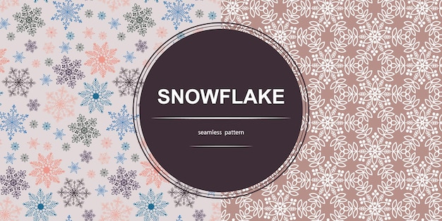 Vectors seamless pattern of snowflakes New Year Christmas Packaging