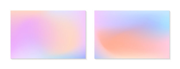 Vectorset van mesh-gradiëntachtergronden in zachte pastelkleurenKopieer ruimte voor tekst