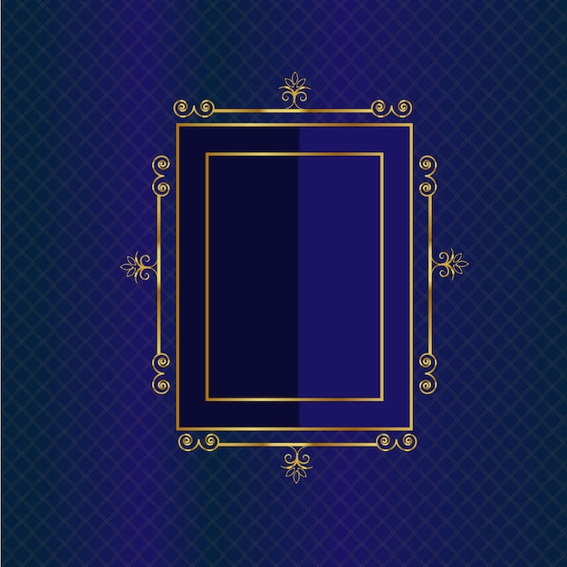 VectorStock Gold and blue frame Royalty Free Vector Image VectorStock