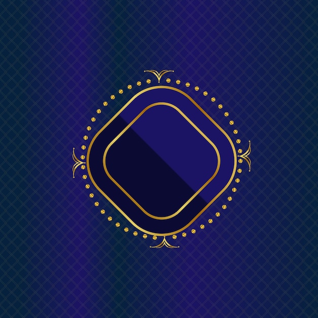 VectorStock Gold and blue frame Royalty Free Vector Image VectorStock