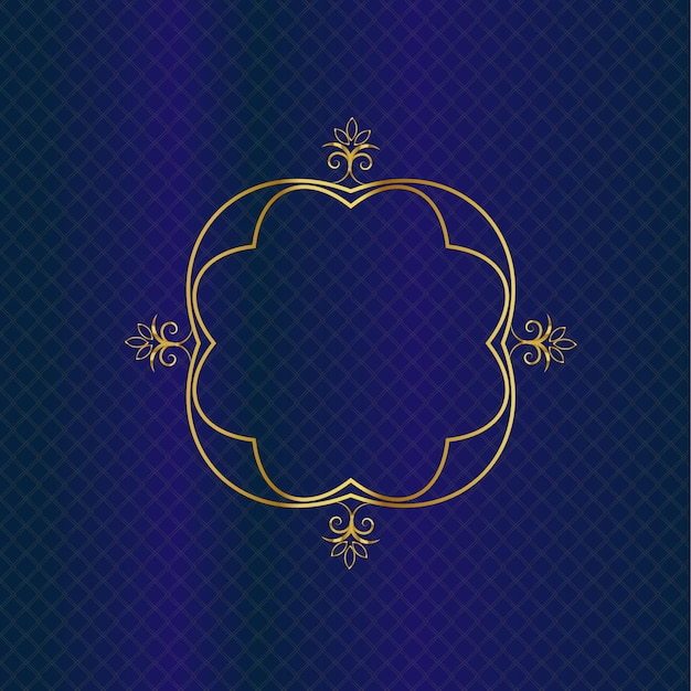 VectorStock Gold and blue frame Royalty Free Vector Image VectorStock