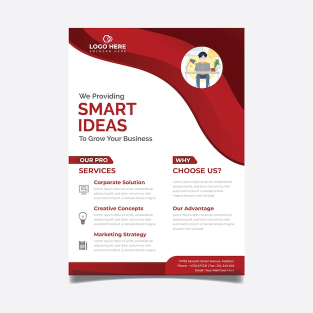 Vectort Smert ideas creative banner flyer template banner design