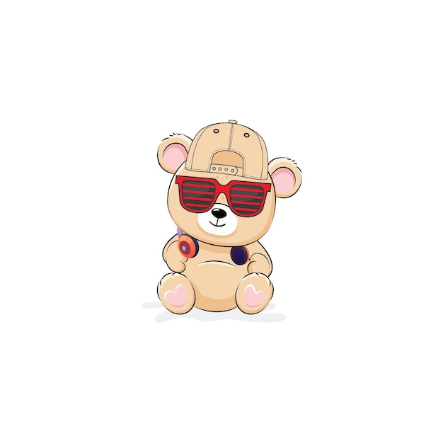 Vectorteddybeer. leuk knuffeltje