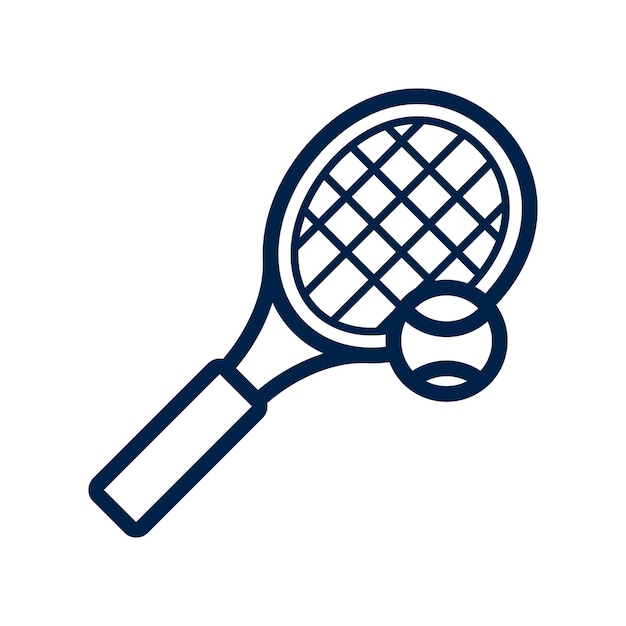 Vectorteken symbool voor het ontwerp van tennispictogrammen