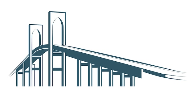 Vectortekening van de brug.