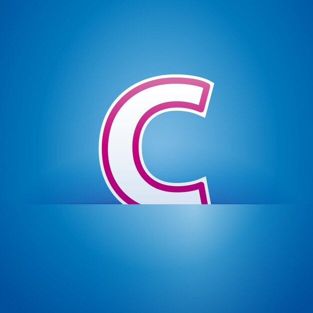 Vector vectortekenzak met de letter c