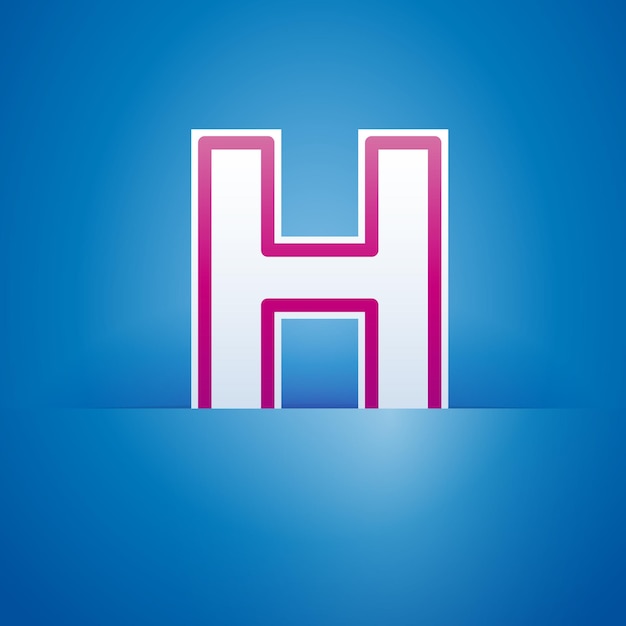 Vector vectortekenzak met de letter h