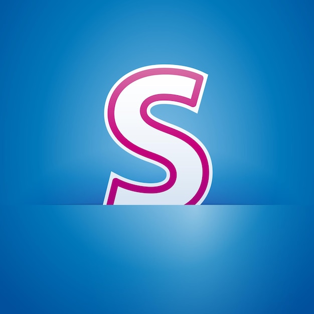 Vectortekenzak met de letter S