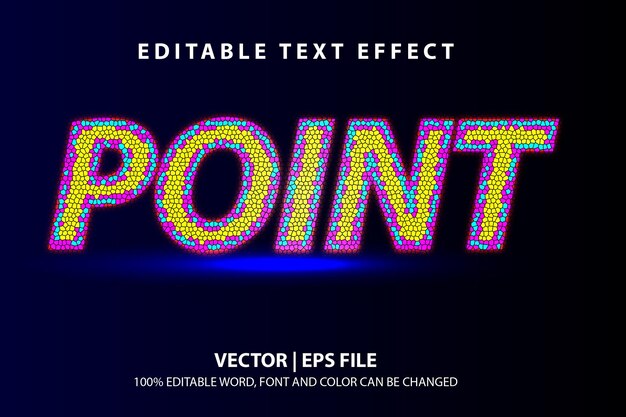 Vectorteksteffectpunt