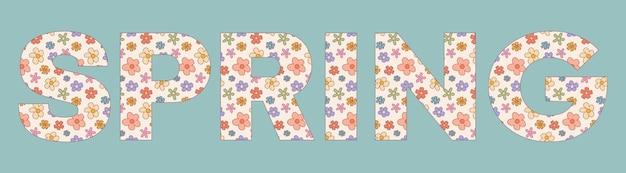 Vectorveerlettering met bloemen