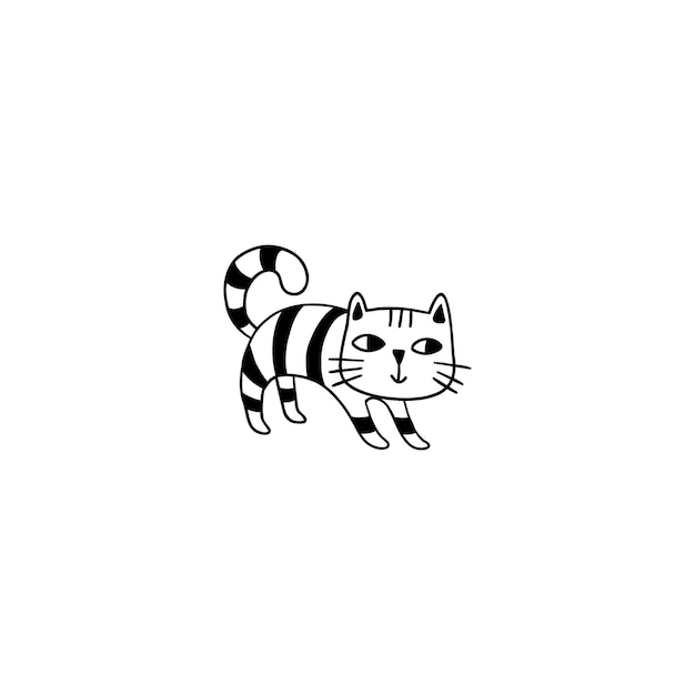 Vectorverf kinderen schattige katten tekenen