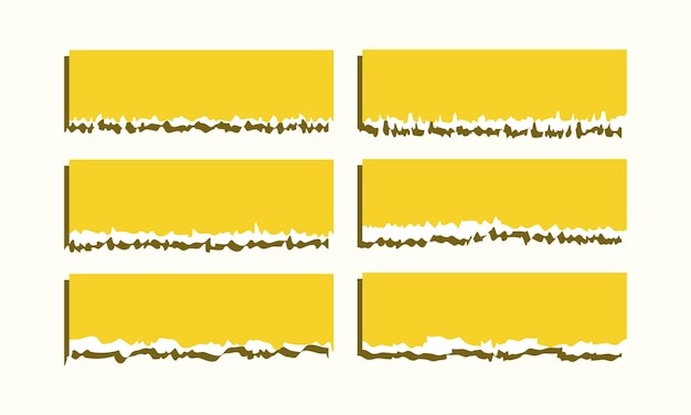 Vectorverzameling van gescheurde papierstructuren