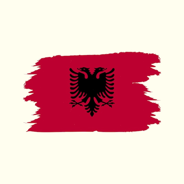 vectorvlag van de nationale emblemen van Albanië