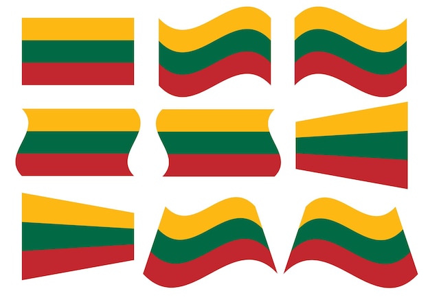 Vectorvlag van Litouwen met vele vormen