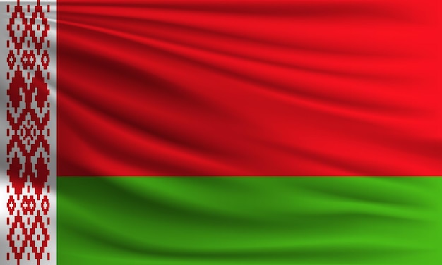 Vectorvlag van Wit-Rusland met een palm