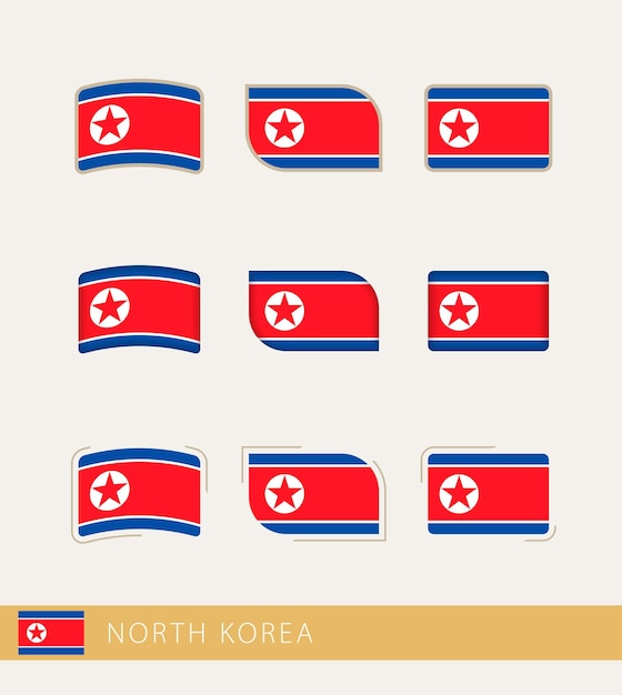 Vectorvlaggen van Noord-Korea verzameling vlaggen van Noord-Korea