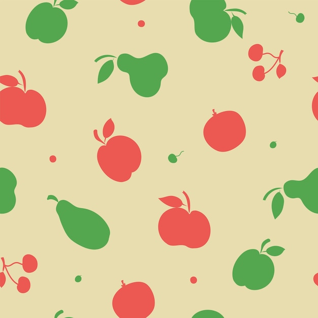 Vectorvruchtenpatroon Gekleurde abstracte vruchten op een geïsoleerde backgroundx9