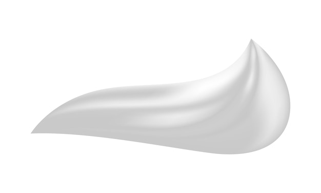Vectorwitte crème op witte achtergrond