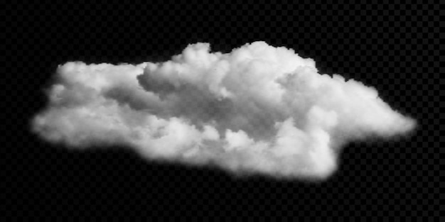 Vectorwolk op een doorzichtige achtergrondrook