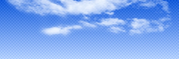Vector vectorwolk op een transparante realistische vectortekening als achtergrond
