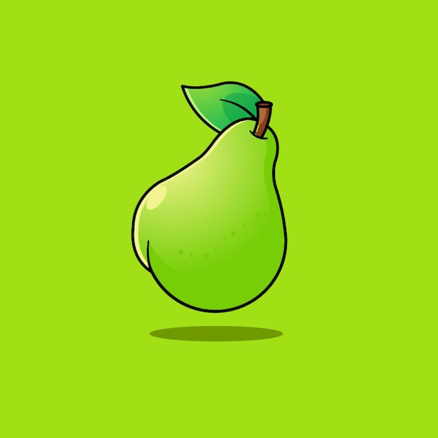 Vector vectpr pear from sketch