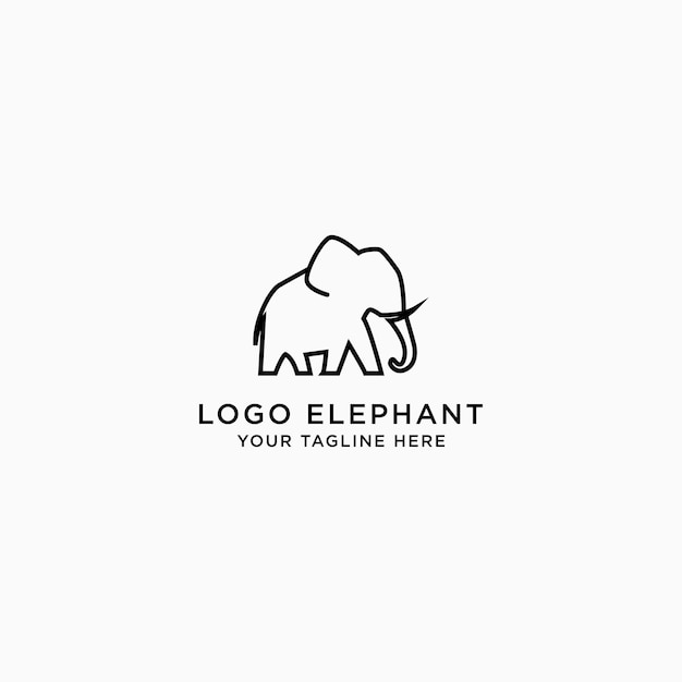 vee logo vector collectie olifant ontwerp