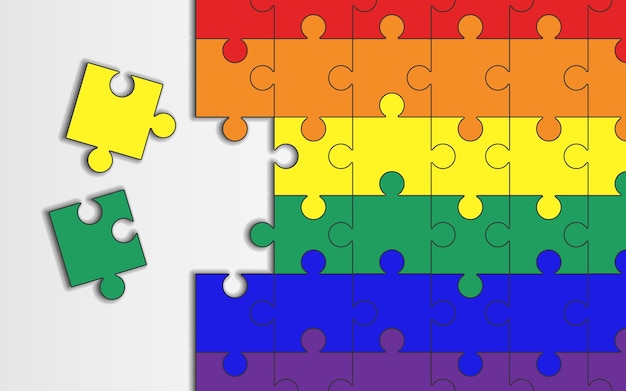 Veel stukjes puzzel presentatie zakelijke achtergrond sectie vergelijken dienst banner