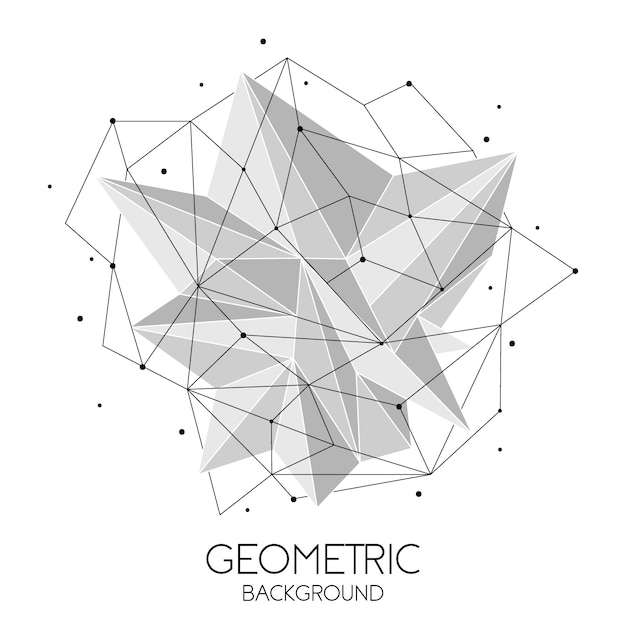 Vector veelhoekige abstracte futuristische achtergrond, lage poly