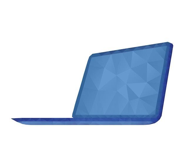 Veelhoekige laptop isometrische blauwe sterren 1 4mp