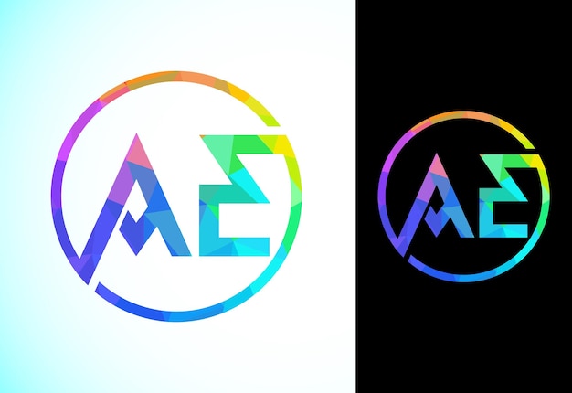 Veelhoekige Letter AE Logo Ontwerp Vector Sjabloon Laag Poly Grafisch Alfabet Symbool Voor Zakelijke Bedrijfsidentiteit