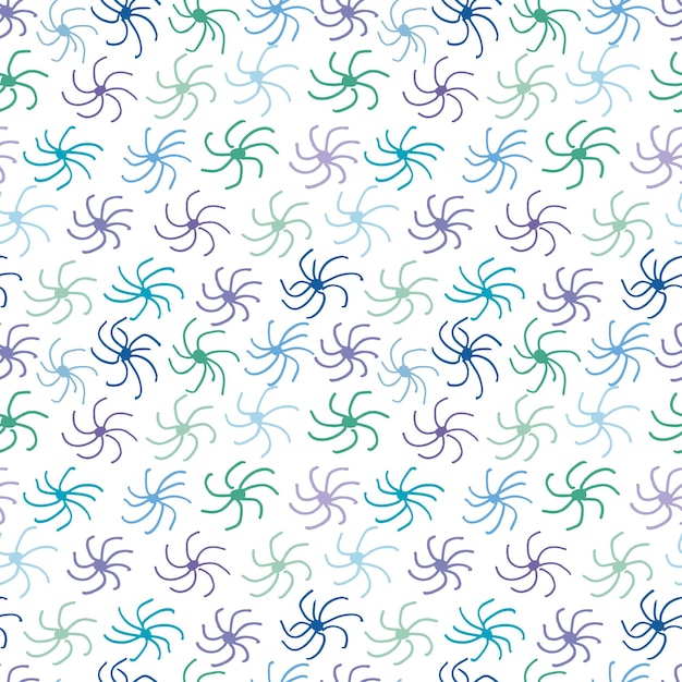 Veelkleurige abstracte bloemen op een witte naadloze achtergrond Vector illustratie Achtergrond Papier voor verpakking