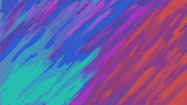 Veelkleurige abstractie verfstreken van alle kleuren van regenboog schuine lijnen achtergrond Vector
