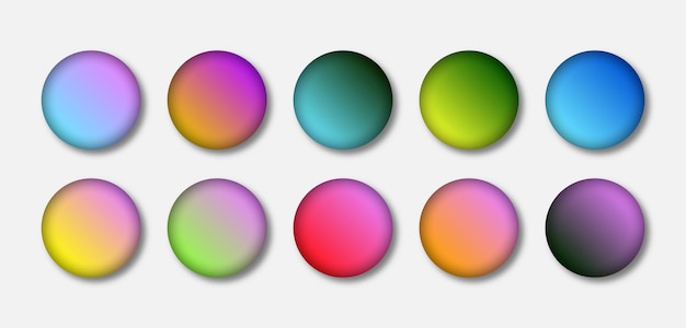veelkleurige gradiëntbol voor 3d gloeiend modern interfacepictogram