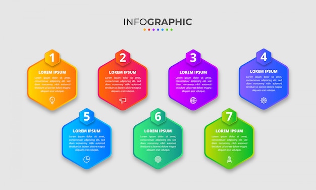 Veelkleurige verloop infographic met opties of stappen