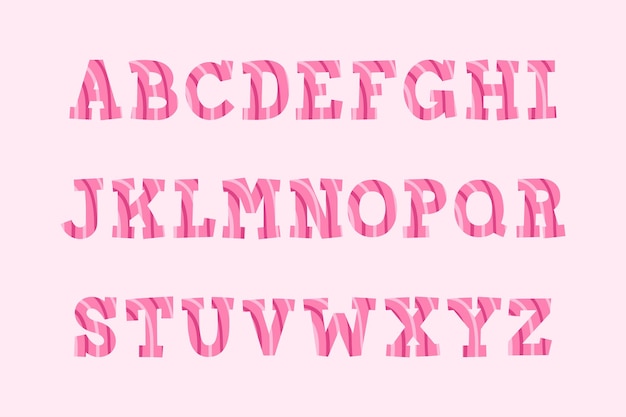 Veelzijdige collectie van Pink Harmony Alphabet Letters voor verschillende toepassingen