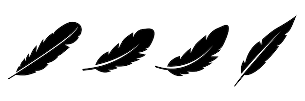 Veer silhouet vector zwart pictogram