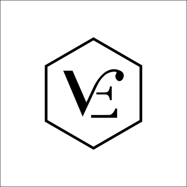 VEEV V E Abstract Letters Logo Monogram