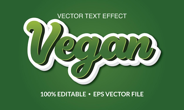 Vegan 3D Editable Text Effect