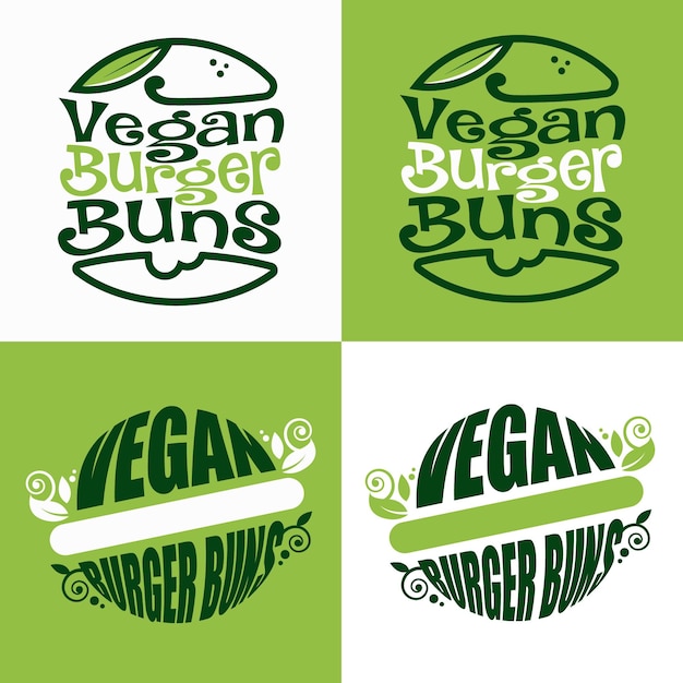 Vector vegan burger