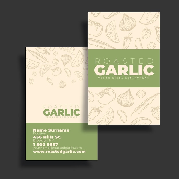 Vegan business card template