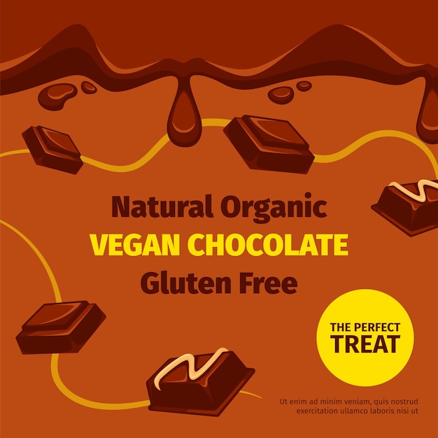 Vegan chocolate natural and organic gluten free