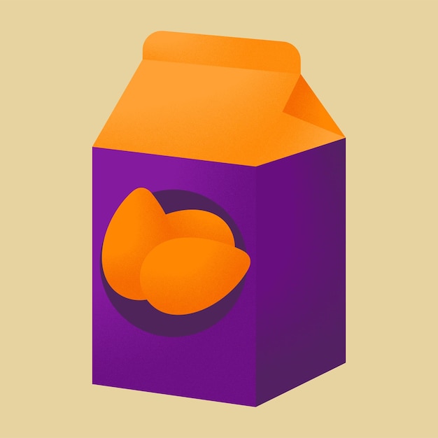vegan cute characters purple almond milk sticker