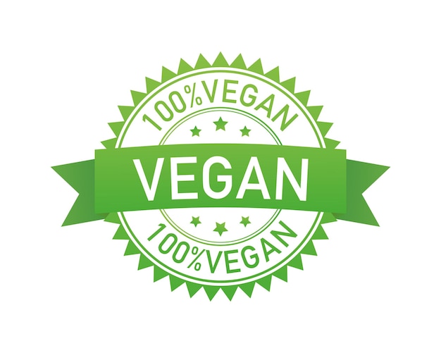 Вектор Веганская эмблема веганский отличный дизайн для любых целей символ логотипа и фон экологически чистый