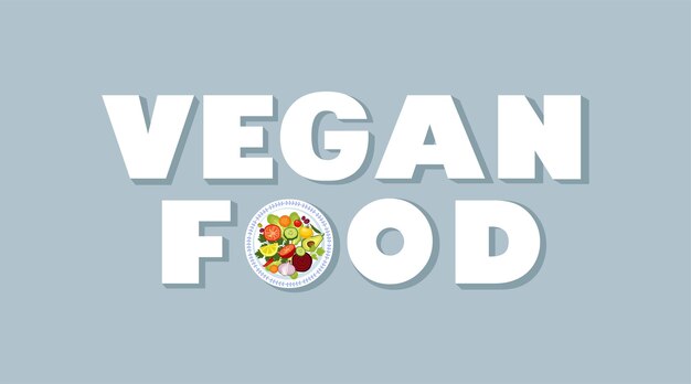 Vector vegan food banner template