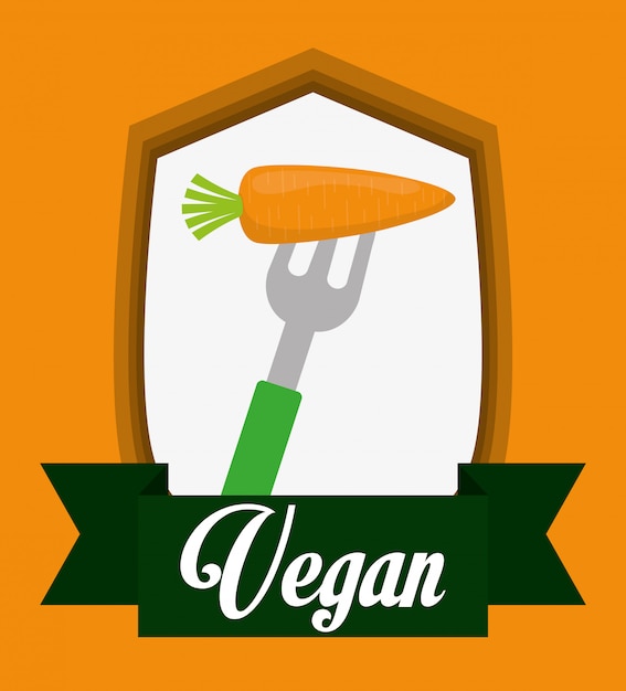 Vettore progettazione di cibo vegano